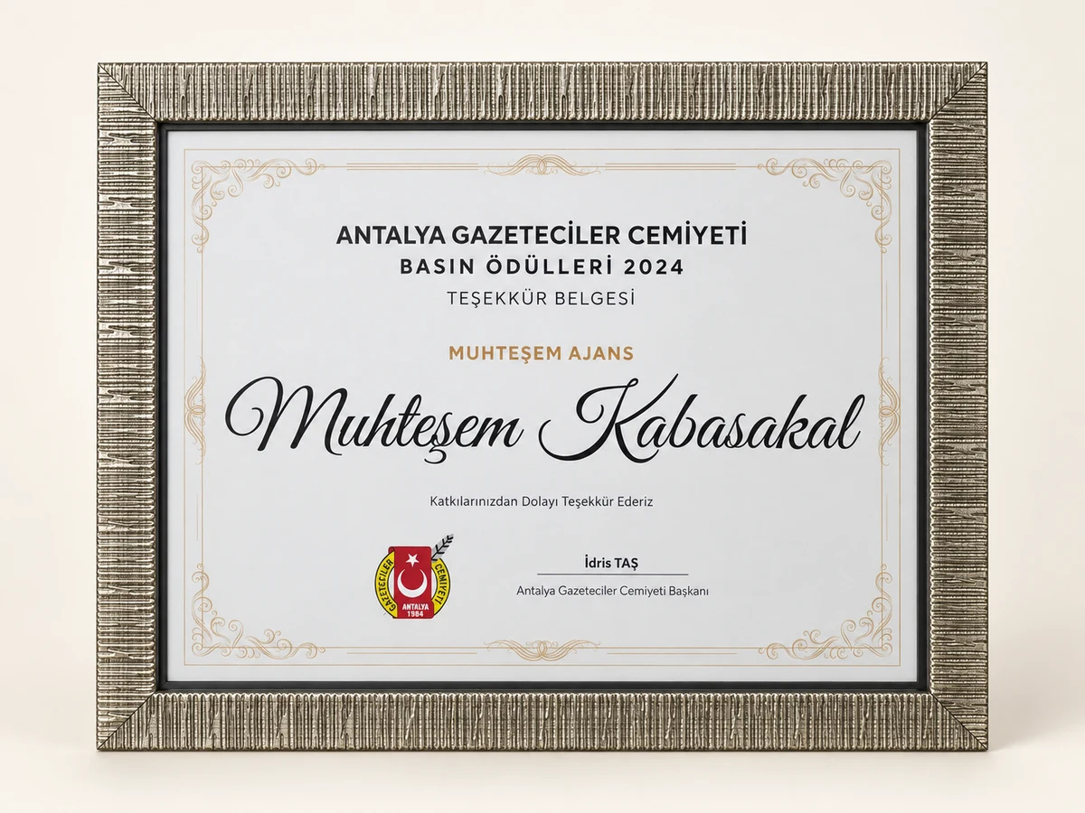 Çerçeveli takdim belgesi