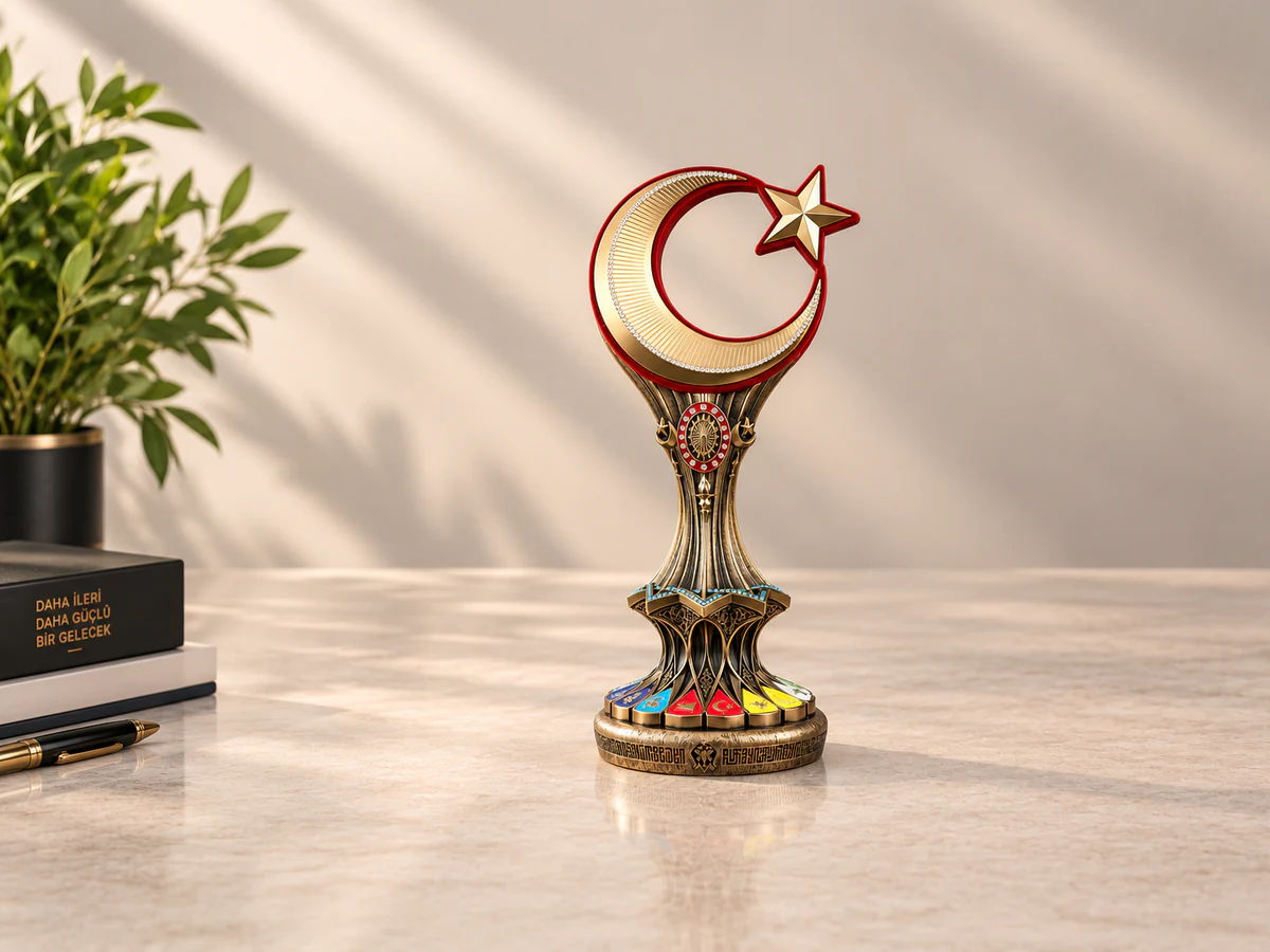 Ay yıldız figürlü ödül — Ödül Kupa - Plaket